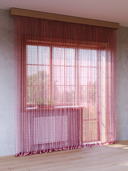 Тюль INVA Паутинка 300*260 розовая