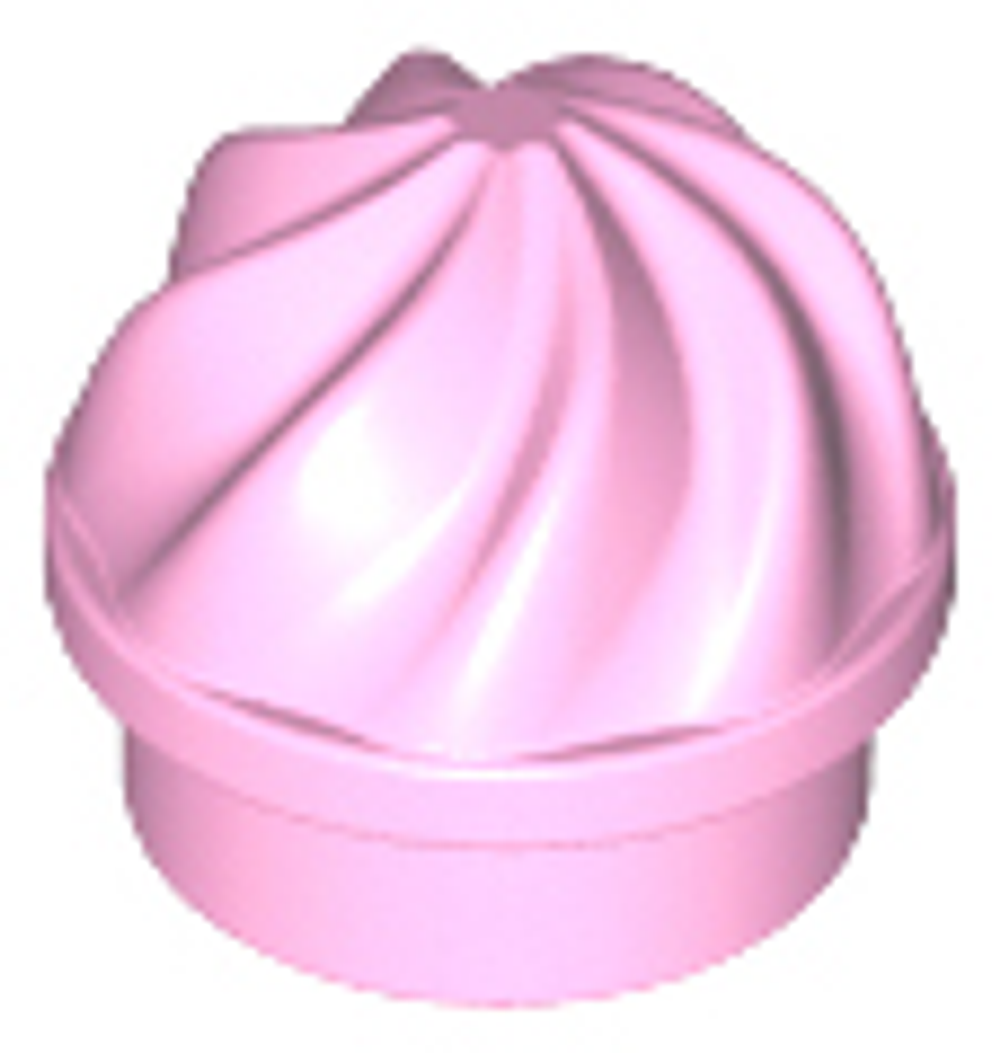 Плейт 1х1 с вертикальным завитком 15470, Bright Pink