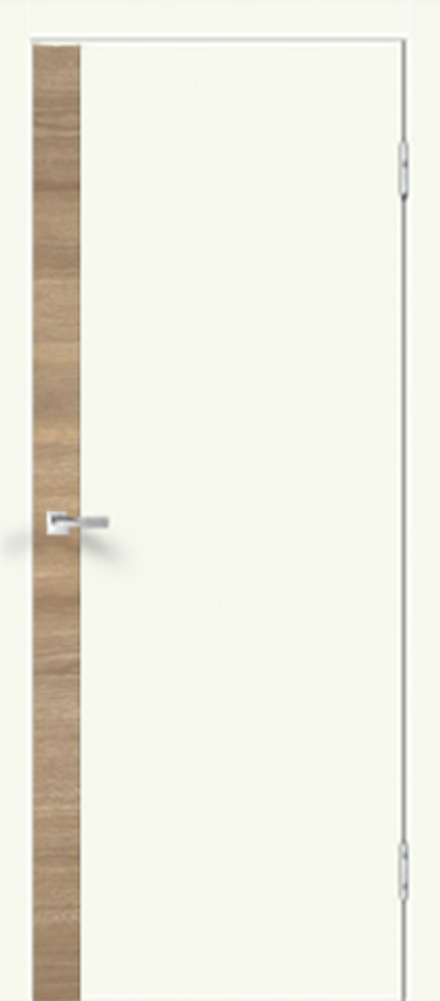 Межкомнатная дверь Velldoris Galant Duo 1 PG (вставка Дуб европейский) Эмалит молочный