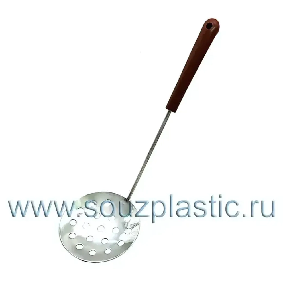 Шумовка с пластмассовой ручкой (нержавейка)