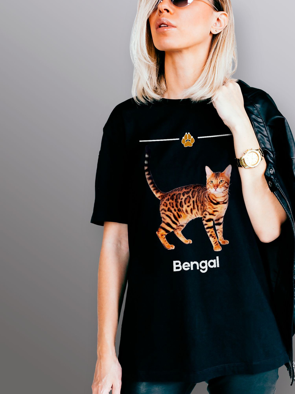 Футболка бенгальская кошка