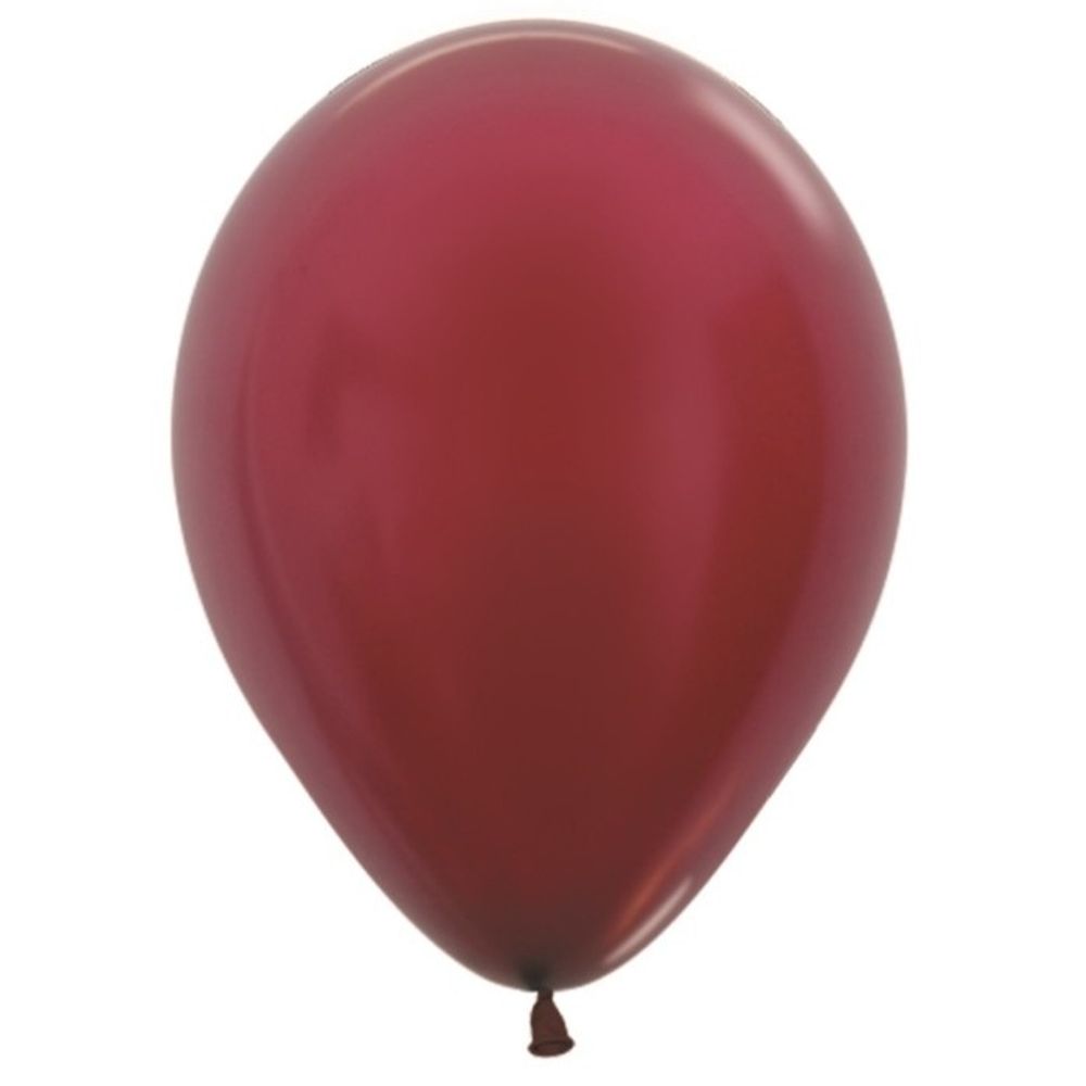 Воздушные шары Sempertex, цвет 518 металлик, бургундия, 100 шт. размер 10&quot;