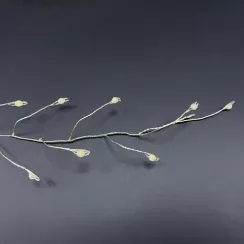 Светодиодная нить Капли 600 белых ламп, 15 м., 24В, серебряный провод, LUCA (84912)