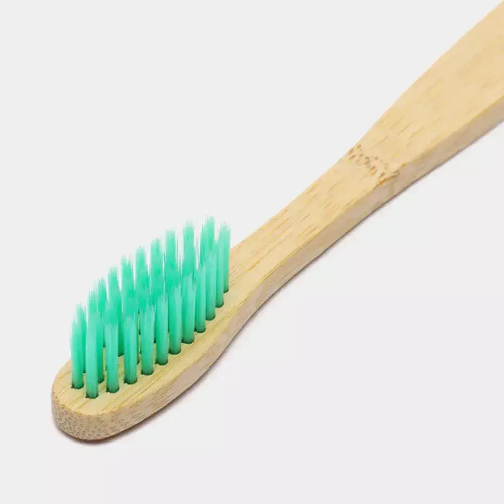 Бамбуковая зубная щётка (зеленая)