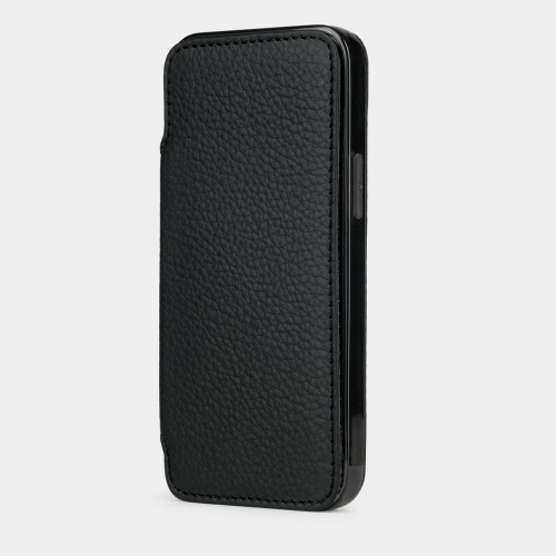 Чехол Benoit для iPhone 12 Mini из натуральной кожи теленка, цвета черный