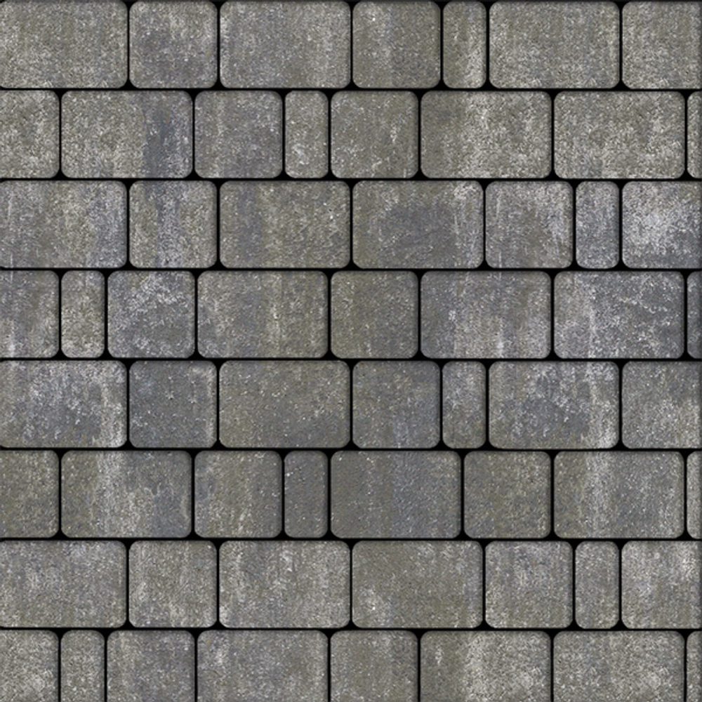 Тротуарная плитка КЛАССИКО - Искусственный камень Габбро, комплект из 3 видов плит