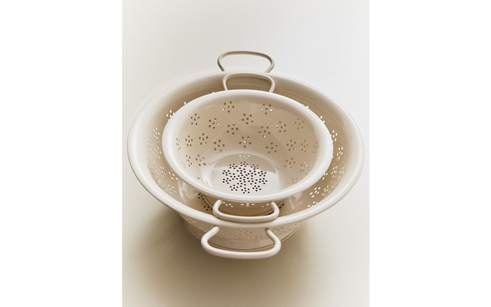 Zara Home дуршлаг из нержавеющей стали, цвет кремовый, 26 см