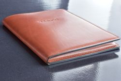 Папка для бумаг из кожи  FULL GRAIN Toscana цвет  DK TAN