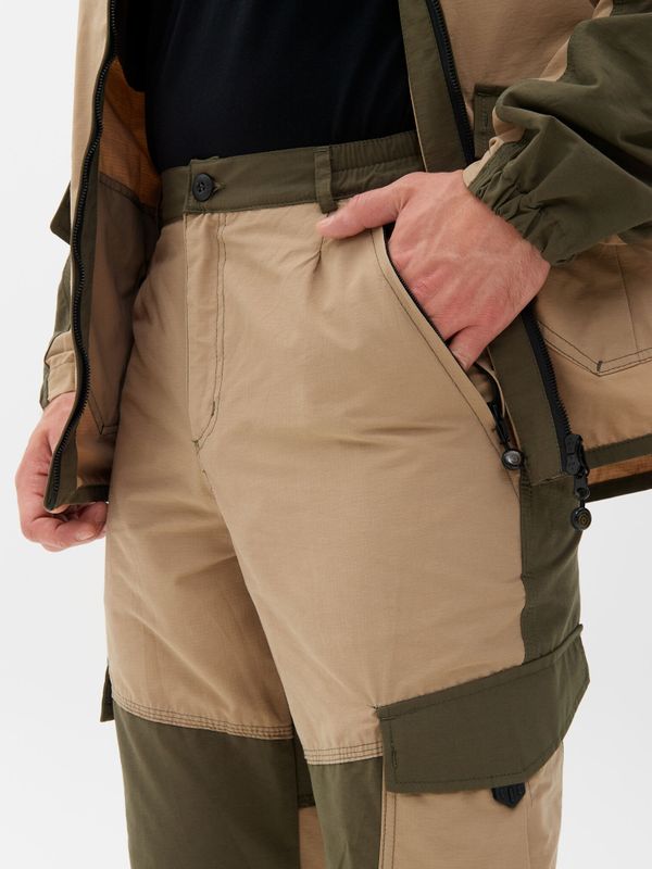 Костюм летний Горка-Люкс ткань Nylon Cotton Рип-Стоп цвет Хаки/Песок