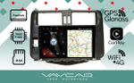 Магнитола для Toyota Land Cruiser Prado 150 2009-2013 (рамка черная) - Vaycar VA77-0065 на Android 13, 8-ядер, 4G SIM-слот