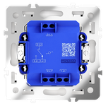 Проходной переключатель встраиваемый VOLTUM S70 одноклавишный 10А, (белый глянцевый)