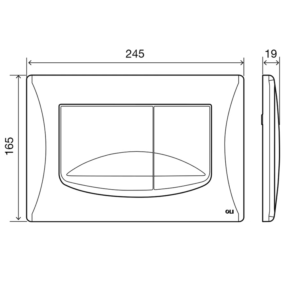 Инсталляция для подвесного унитаза   OLI 80 ECO с механической панелью слива River Della хром (886914RDOO)