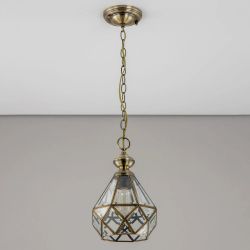 Citilux Витра-1 CL442110 Подвесной светильник витражный Бронза