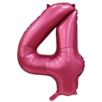 Шар фольгированный Цифра 4 113 см (Бургундия)