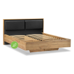 Кровать Woodville Клауд 140х200 парящая дуб крафт золотой, антрацит