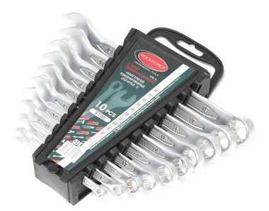 Набор ключей комбинированных 15грд., 10пр. (6, 8, 10, 12-17, 19мм), в пластиковом держателе RockForce##Rock FORCE RF-5106