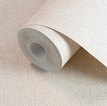 Обои бумажные бежевые однотонные под текстиль 53 см Д996-05