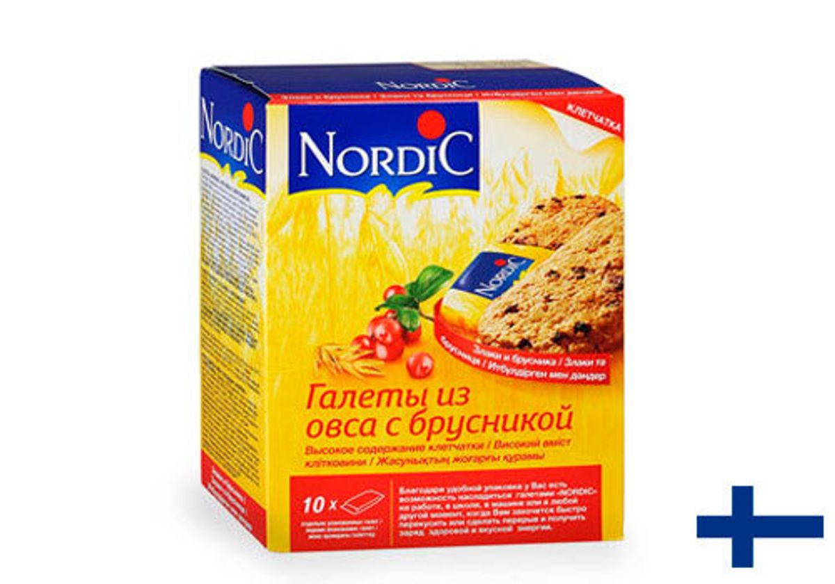 Галеты Nordic из овса с брусникой, 300г