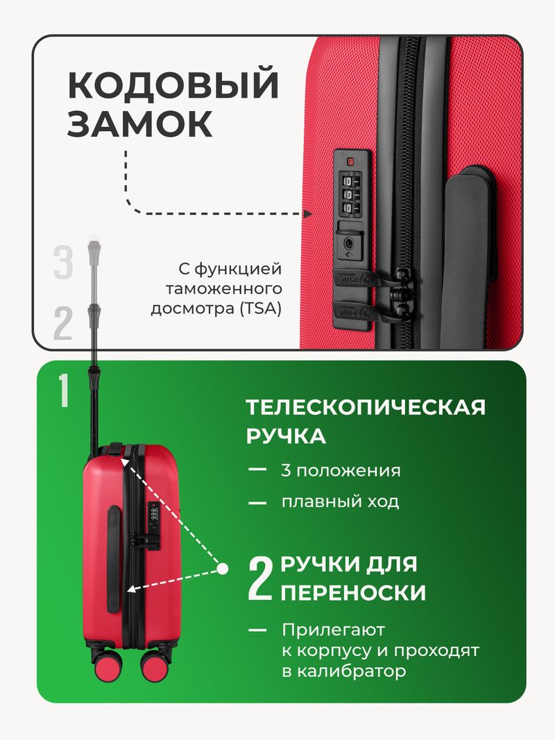 Набор Xs/S ручная кладь Красный