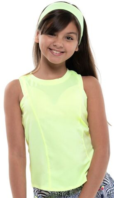 Футболка для девочки теннисная Lucky in Love Going Wild Starter Tank Girls - lemon frost