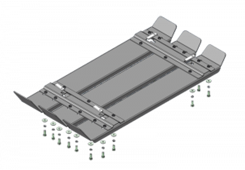 Усиленная защита Motodor топливного бака. 4 мм, сталь. для Kamaz 5490 2014-н.в. арт.27713