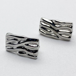 Ювелирные швензы с родиевым покрытием, размер 16*9 мм, цена за пару