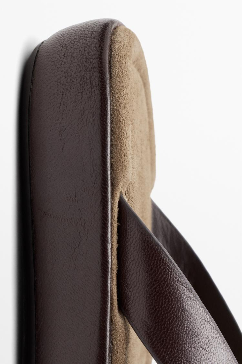 Massimo Dutti Кожаные сандалии на платформе, коричневый