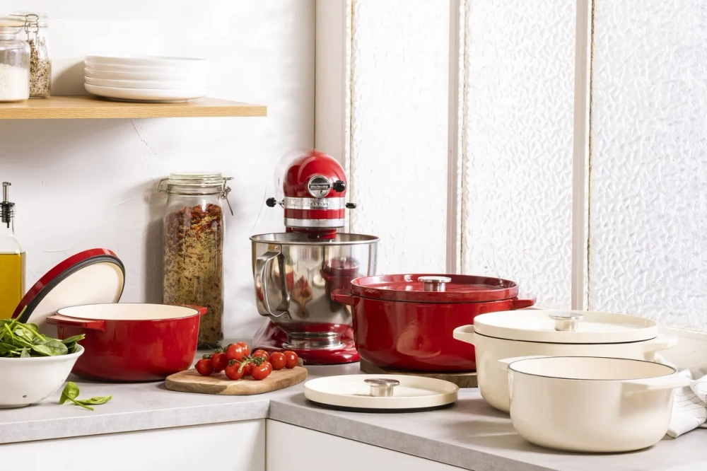 KitchenAid Овальный чугунный кастрюля 30 см 5,6 л красный EAN 4894871009271