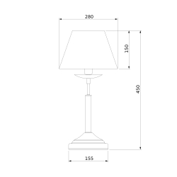 Настольная лампа 01010/1 хром