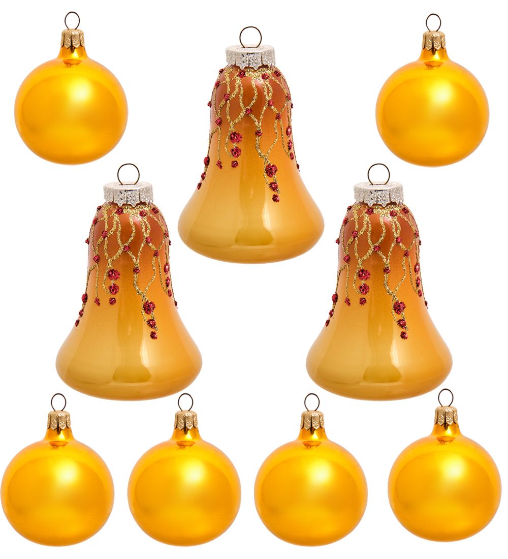 Элита НФШ-1157/1 Набор ел.украшений 9шт «Шары и колокольчики» 65 мм