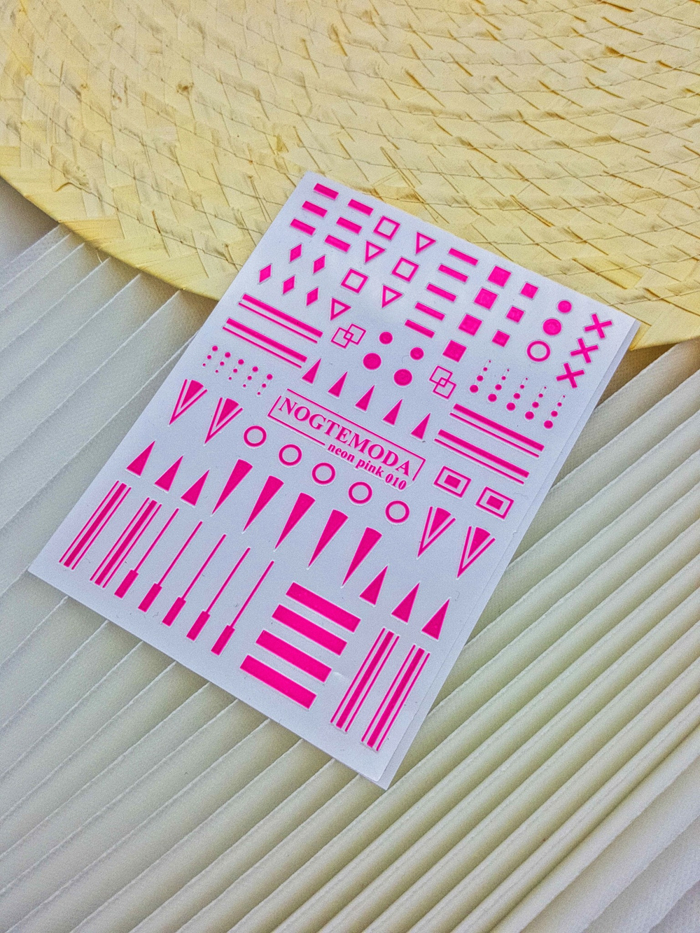 Наклейки NogteModa NEON PINK 010