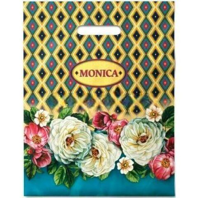 Пакет с прорубной ручкой ПВД 31х40 (60 мкм) "Моника" лам. (50/500 шт.) Интерпак