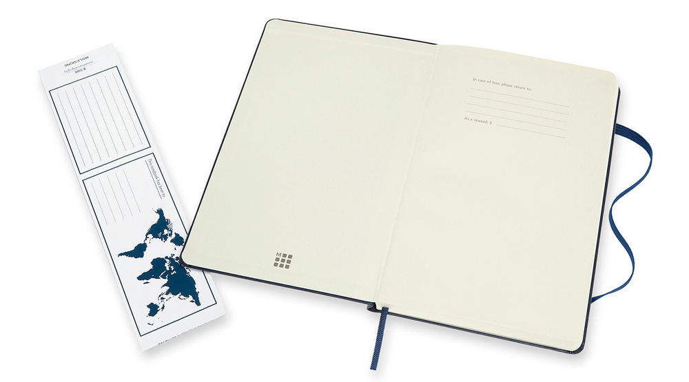 Блокнот Moleskine CLASSIC DOUBLE (NB313HB20) 13х21см линейка/нелинованный твердая обложка синий