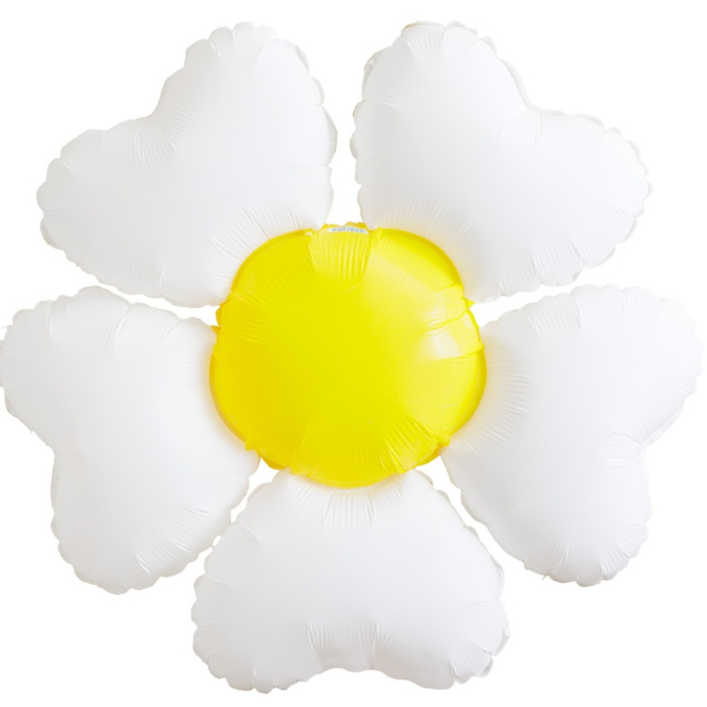 Шар Фольгированный Цветок Ромашка (Белый)
