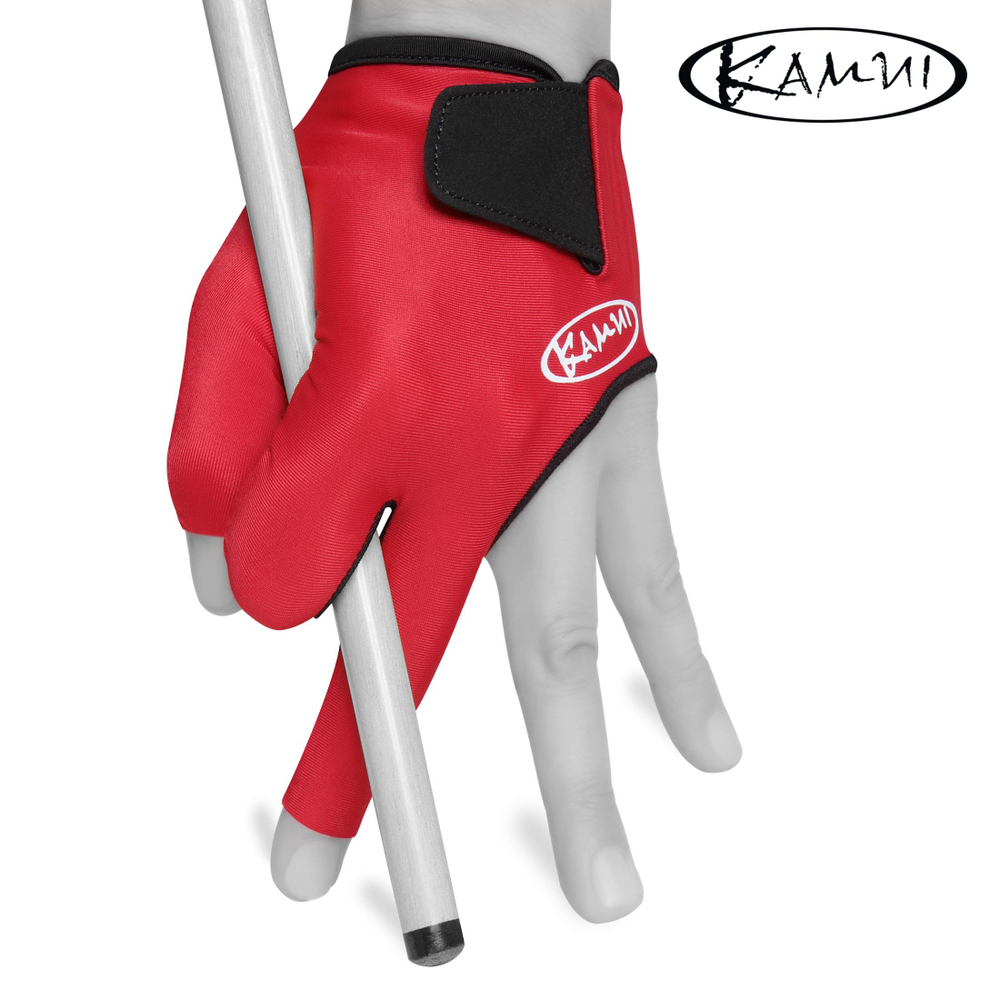Перчатка для бильярда "Kamui QuickDry Short" красная/черная левая XXL