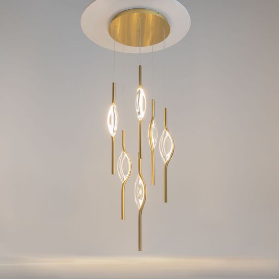 Подвесная светодиодная люстра Maytoni Foresight MOD347PL-L48BS3K