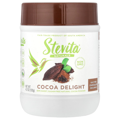 Stevita Naturals, Naturals, Cocoa Delight, какао, 120 г (4,2 унции)