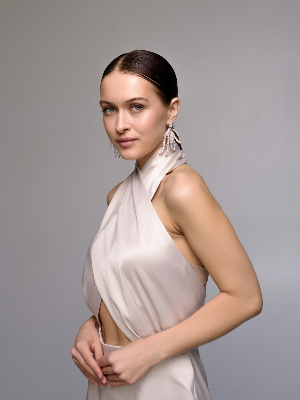 Серьги "Bunches" из жемчуга Silver