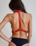 Красная портупея «Оки-Чпоки» с ошейником