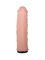 Страпон Харнесс: трусики с плугом и насадка из неоскин - 15,2 см. (Цвет: телесный с черным)