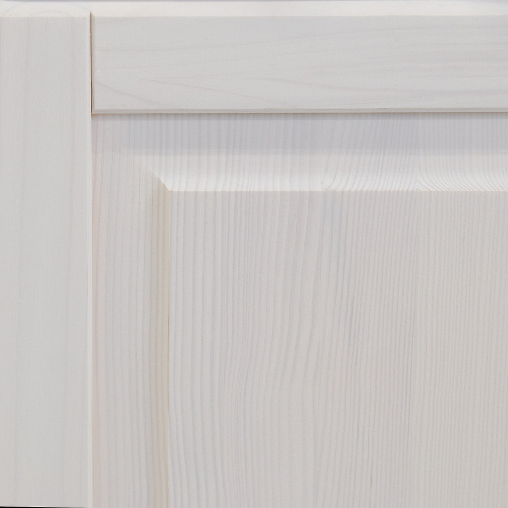 Тумба Лена однодверная из сосны, с ящиком (нижняя часть буфета Лена), белый воск