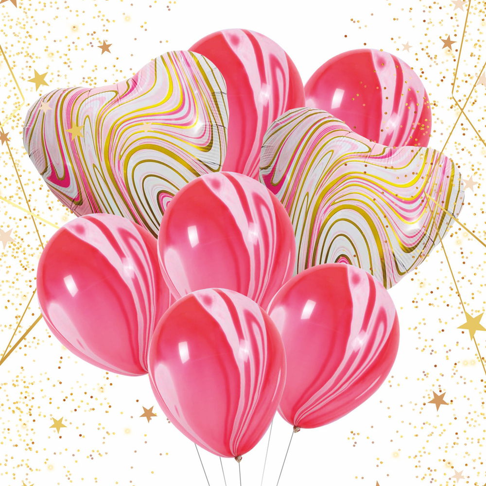 Набор шаров 8 шт «Акварель», розовый