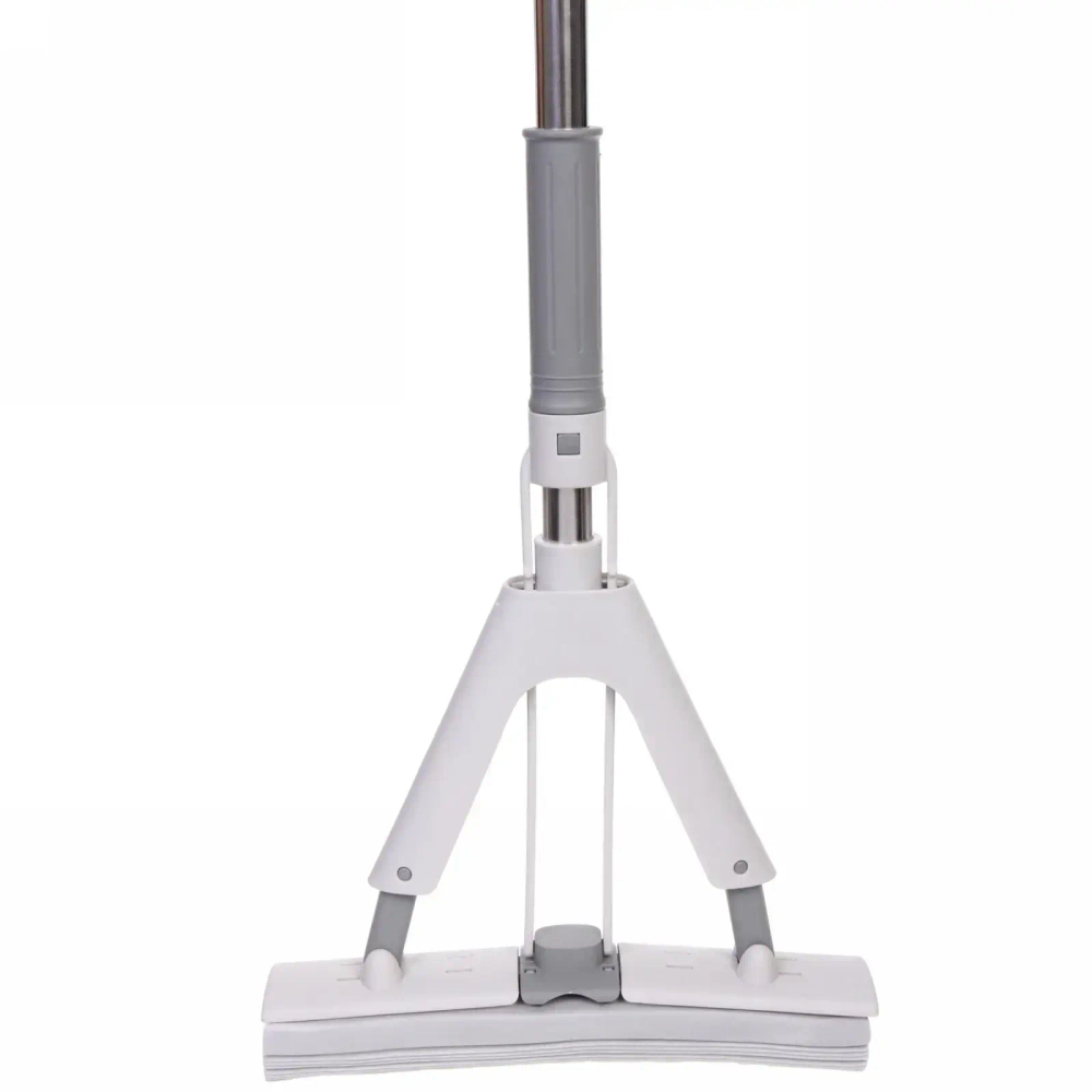 Швабра с губкой ПВА металлическая ручка 130 см.(складной отжим) губка 28 см.