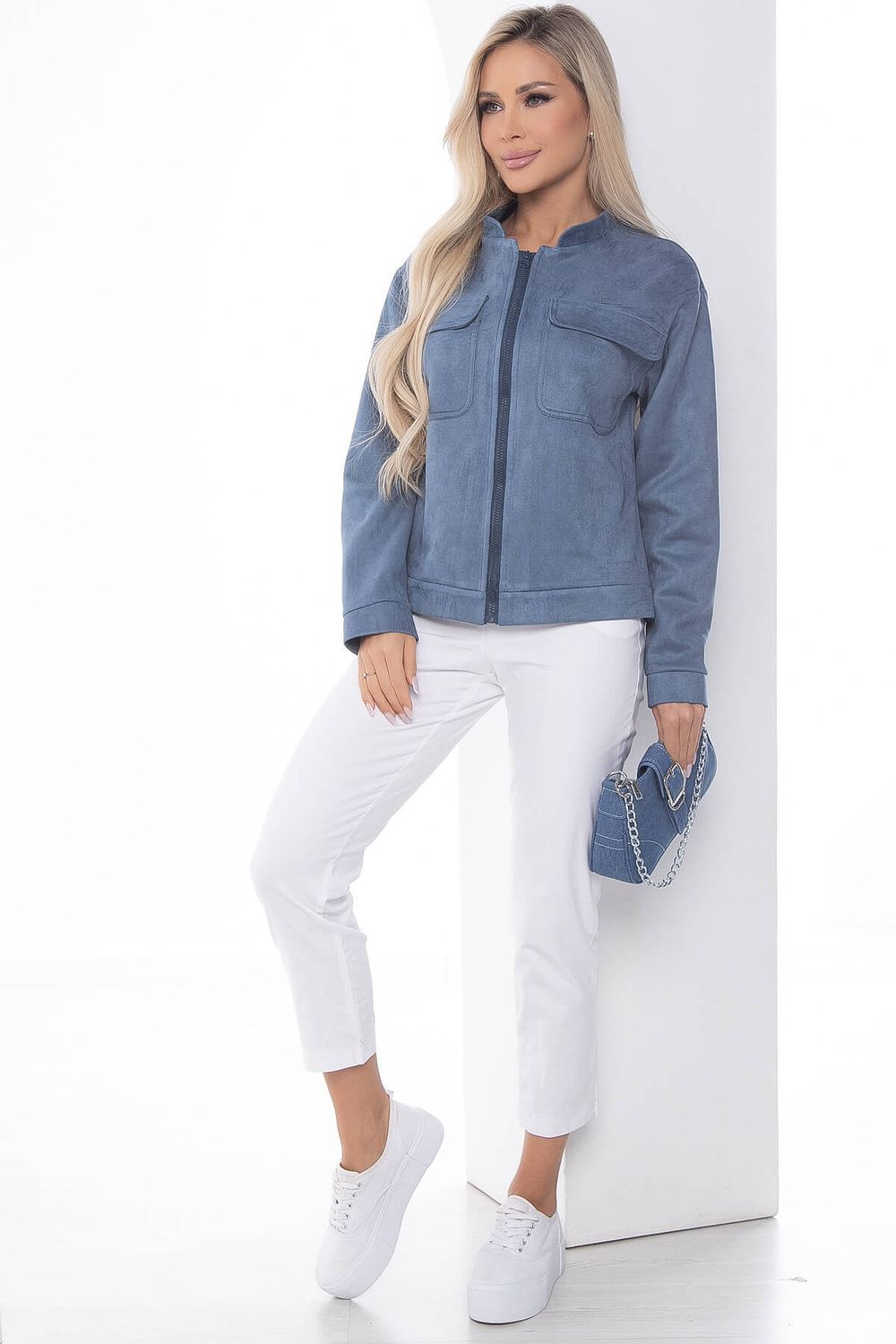 Жакет на молнии Александра (джинс) Б8897 LT Collection