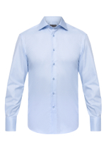 Рубашка голубая с жаккардовым плетением «Ромбы»