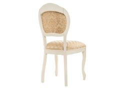 Деревянный стул Лауро слоновая кость с золотой патиной / бежевый тесьма 11