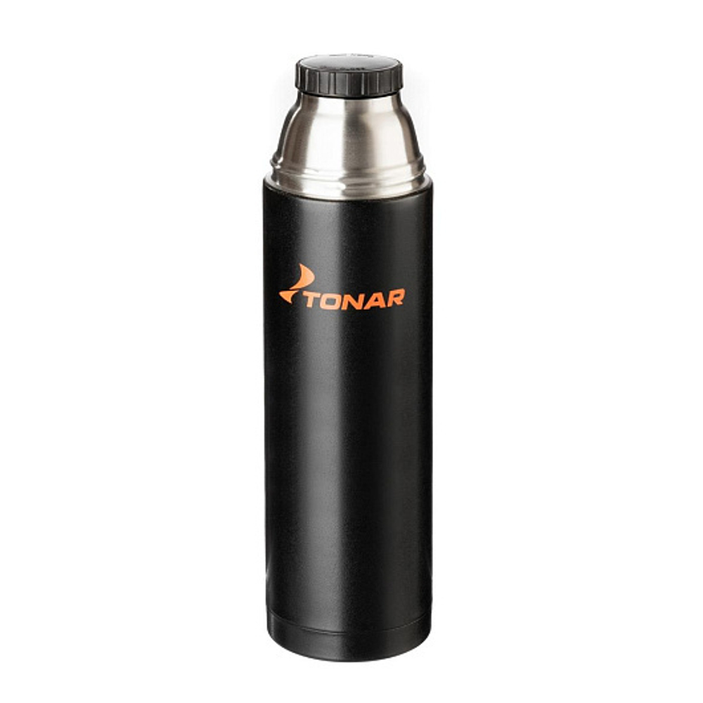 Термос (HS.TM-025) 1000ML черный (дополн.пласт.чашка) TONAR