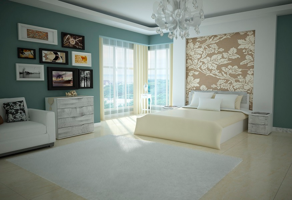 Кровать Сорренто 1400 Белый/Рамбла