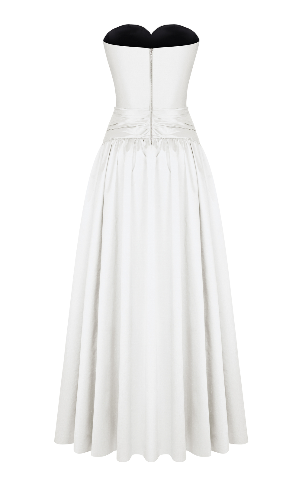 Платье макси корсетное шелковое с объемной юбкой