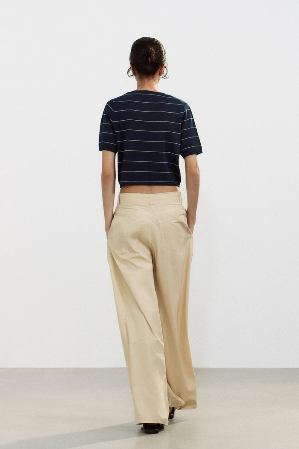 ZARA УКОРОЧЕННЫЙ КАРДИГАН В ПОЛОСКУ, ПОЛОСКИ